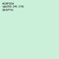 #CBF0DA - Skeptic Color Image