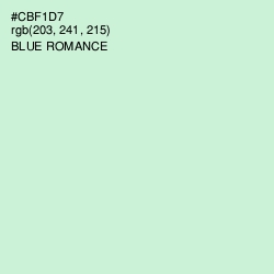 #CBF1D7 - Blue Romance Color Image