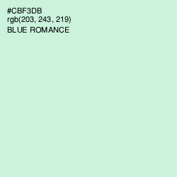 #CBF3DB - Blue Romance Color Image