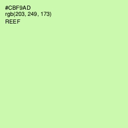 #CBF9AD - Reef Color Image