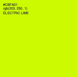 #CBFA01 - Electric Lime Color Image