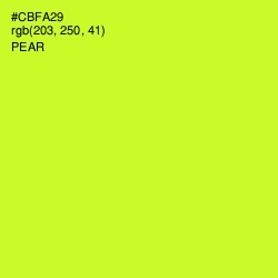 #CBFA29 - Pear Color Image