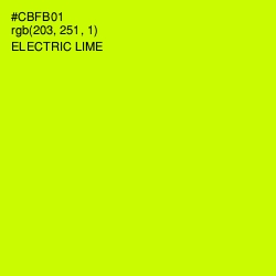 #CBFB01 - Electric Lime Color Image