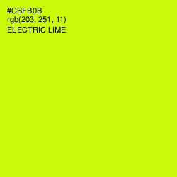 #CBFB0B - Electric Lime Color Image