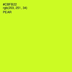 #CBFB22 - Pear Color Image