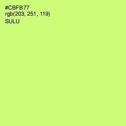 #CBFB77 - Sulu Color Image