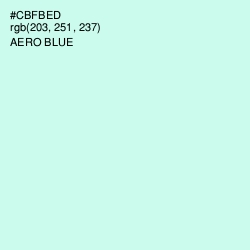 #CBFBED - Aero Blue Color Image