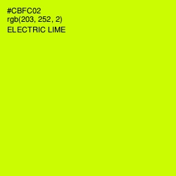#CBFC02 - Electric Lime Color Image