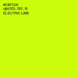 #CBFC09 - Electric Lime Color Image