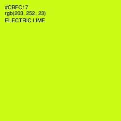 #CBFC17 - Electric Lime Color Image