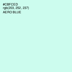 #CBFCED - Aero Blue Color Image