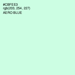 #CBFEE3 - Aero Blue Color Image