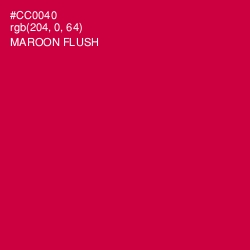 #CC0040 - Maroon Flush Color Image