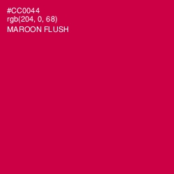 #CC0044 - Maroon Flush Color Image