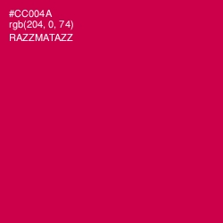 #CC004A - Razzmatazz Color Image