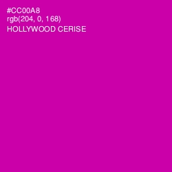 #CC00A8 - Hollywood Cerise Color Image