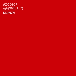 #CC0107 - Monza Color Image