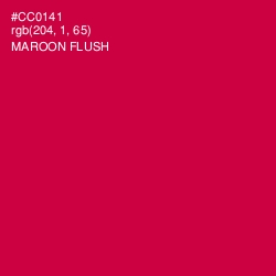 #CC0141 - Maroon Flush Color Image