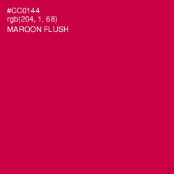 #CC0144 - Maroon Flush Color Image