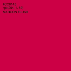 #CC0145 - Maroon Flush Color Image