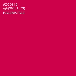 #CC0149 - Razzmatazz Color Image