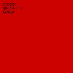 #CC0201 - Monza Color Image