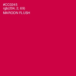 #CC0245 - Maroon Flush Color Image