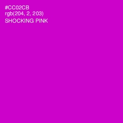 #CC02CB - Shocking Pink Color Image