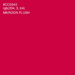 #CC0340 - Maroon Flush Color Image