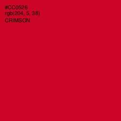 #CC0526 - Crimson Color Image