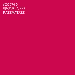 #CC074D - Razzmatazz Color Image