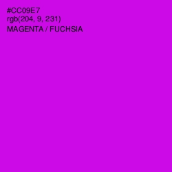 #CC09E7 - Magenta / Fuchsia Color Image