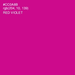 #CC0A8B - Red Violet Color Image