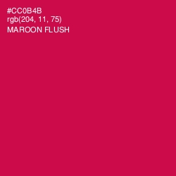 #CC0B4B - Maroon Flush Color Image