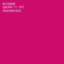 #CC0B6B - Razzmatazz Color Image