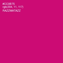 #CC0B75 - Razzmatazz Color Image