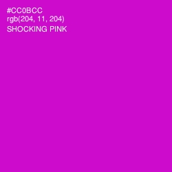 #CC0BCC - Shocking Pink Color Image