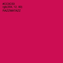 #CC0C53 - Razzmatazz Color Image