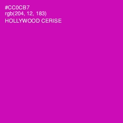 #CC0CB7 - Hollywood Cerise Color Image