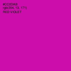 #CC0DAB - Red Violet Color Image