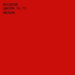 #CC0E0B - Monza Color Image