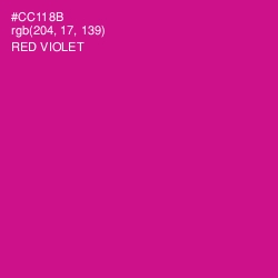 #CC118B - Red Violet Color Image