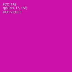 #CC11A8 - Red Violet Color Image