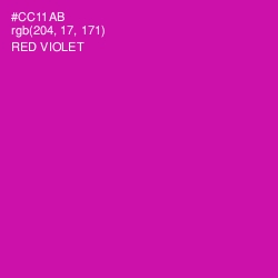 #CC11AB - Red Violet Color Image