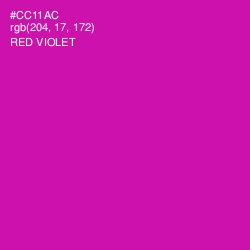 #CC11AC - Red Violet Color Image