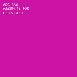 #CC13A6 - Red Violet Color Image