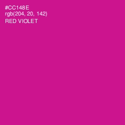 #CC148E - Red Violet Color Image