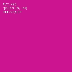 #CC1490 - Red Violet Color Image