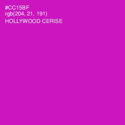 #CC15BF - Hollywood Cerise Color Image