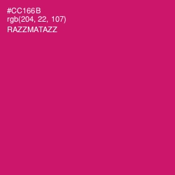 #CC166B - Razzmatazz Color Image